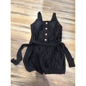 Black Belt Modest One-Piece Swimsuit Brand-SeaFancy Size Large